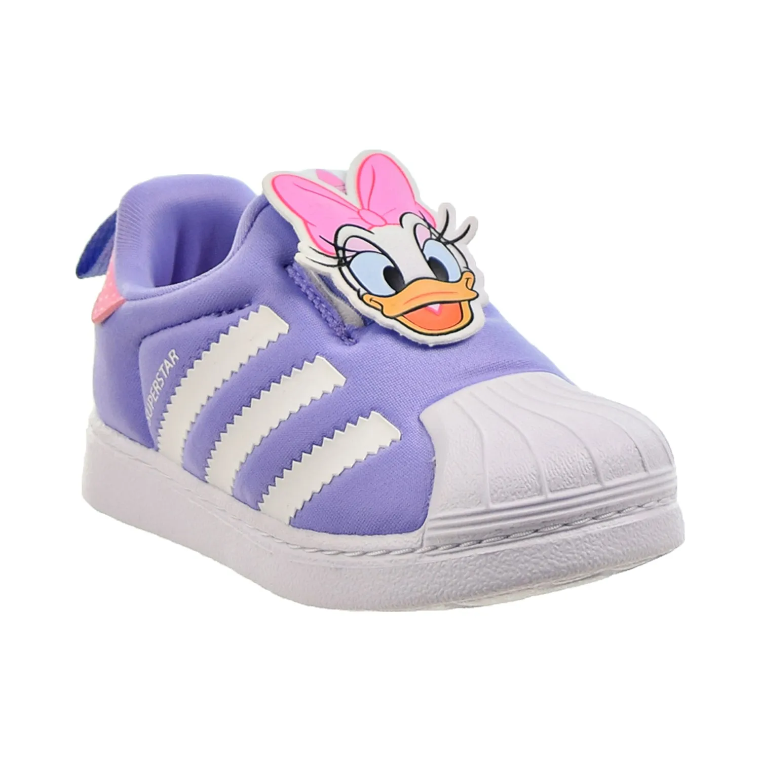 Adidas Disney Superstar 360 "Daisy Duck" Toddler's Shoes Cloud White-Purple