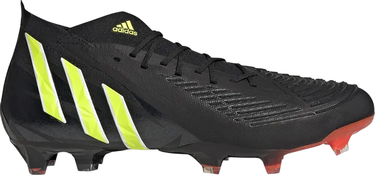 Adidas Predator Edge.1 FG 'Black Team Solar Yellow' Boots, Black