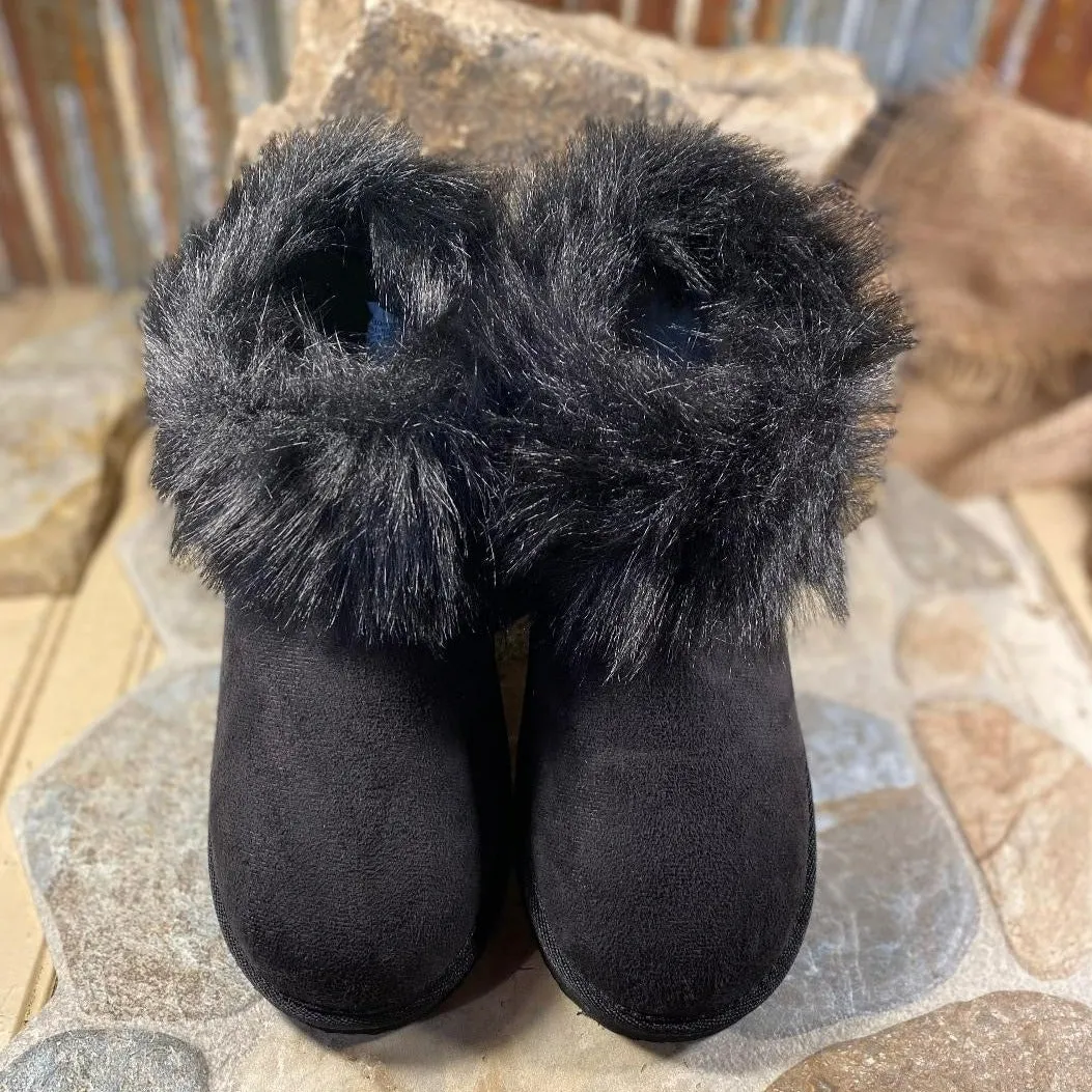 Black Frost Cozy Booties