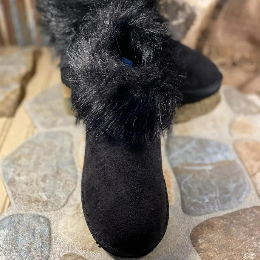 Black Frost Cozy Booties