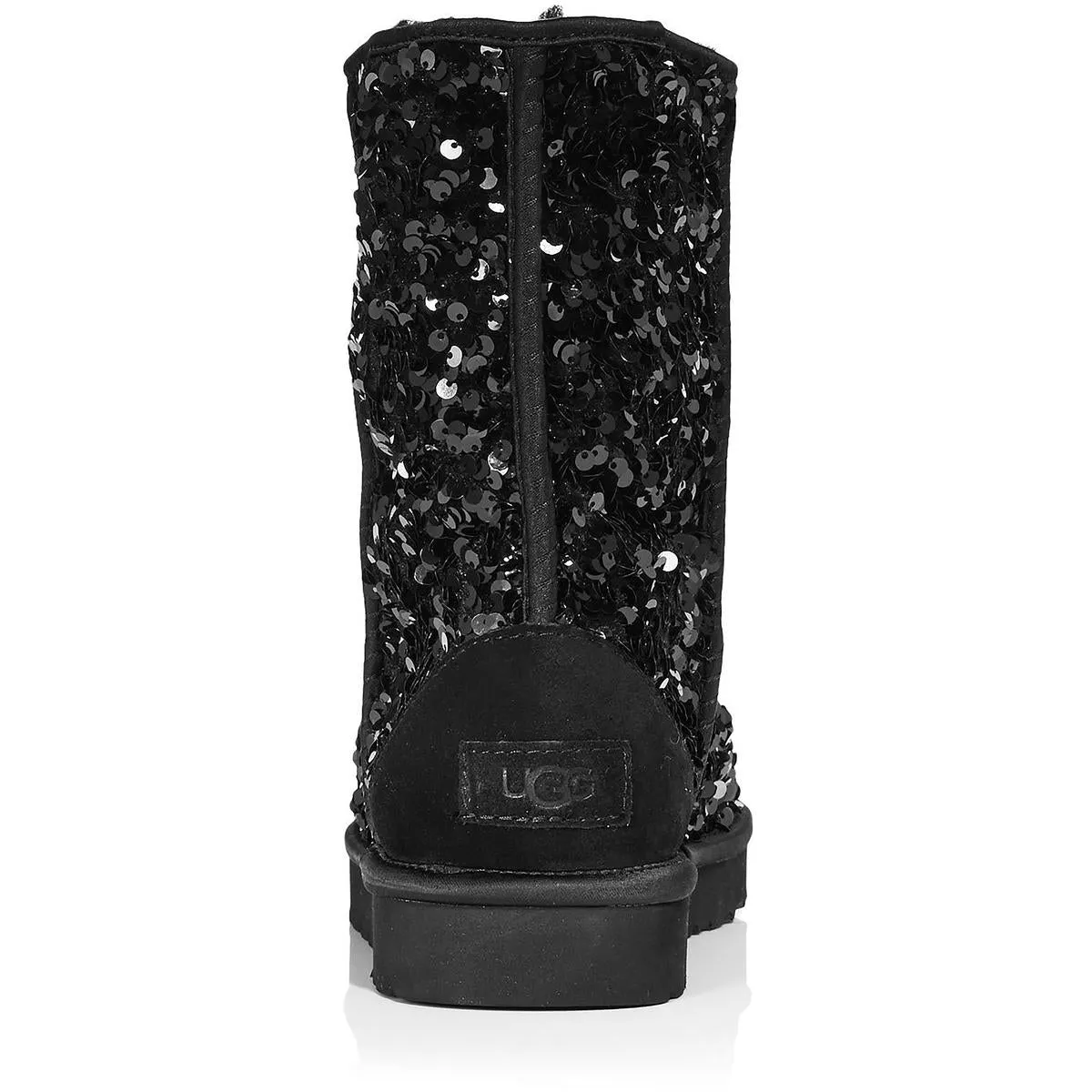 Classic Short Womens Sequined Cozy Mid-Calf Boots