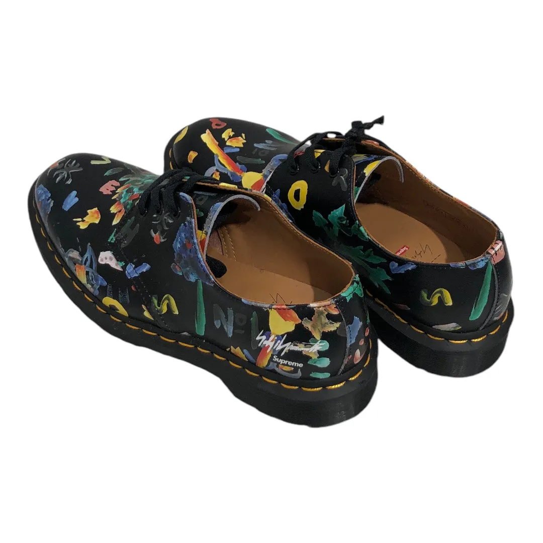 Dr.Martens/Supreme/YOHJI YAMAMOTO/Loafers/US 8/All Over Print/Leather/BLK/PRINTED OXFORD SHOES