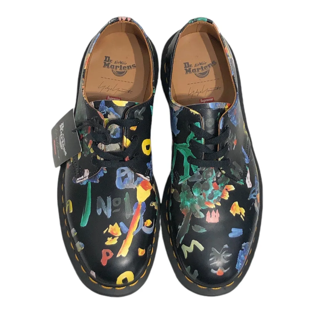 Dr.Martens/Supreme/YOHJI YAMAMOTO/Loafers/US 8/All Over Print/Leather/BLK/PRINTED OXFORD SHOES