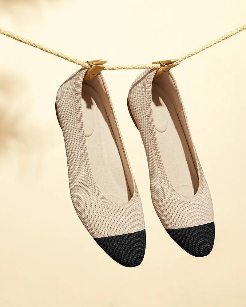 Eco-friendly Pointed Toe Ballet Flats(SoleGreen)
