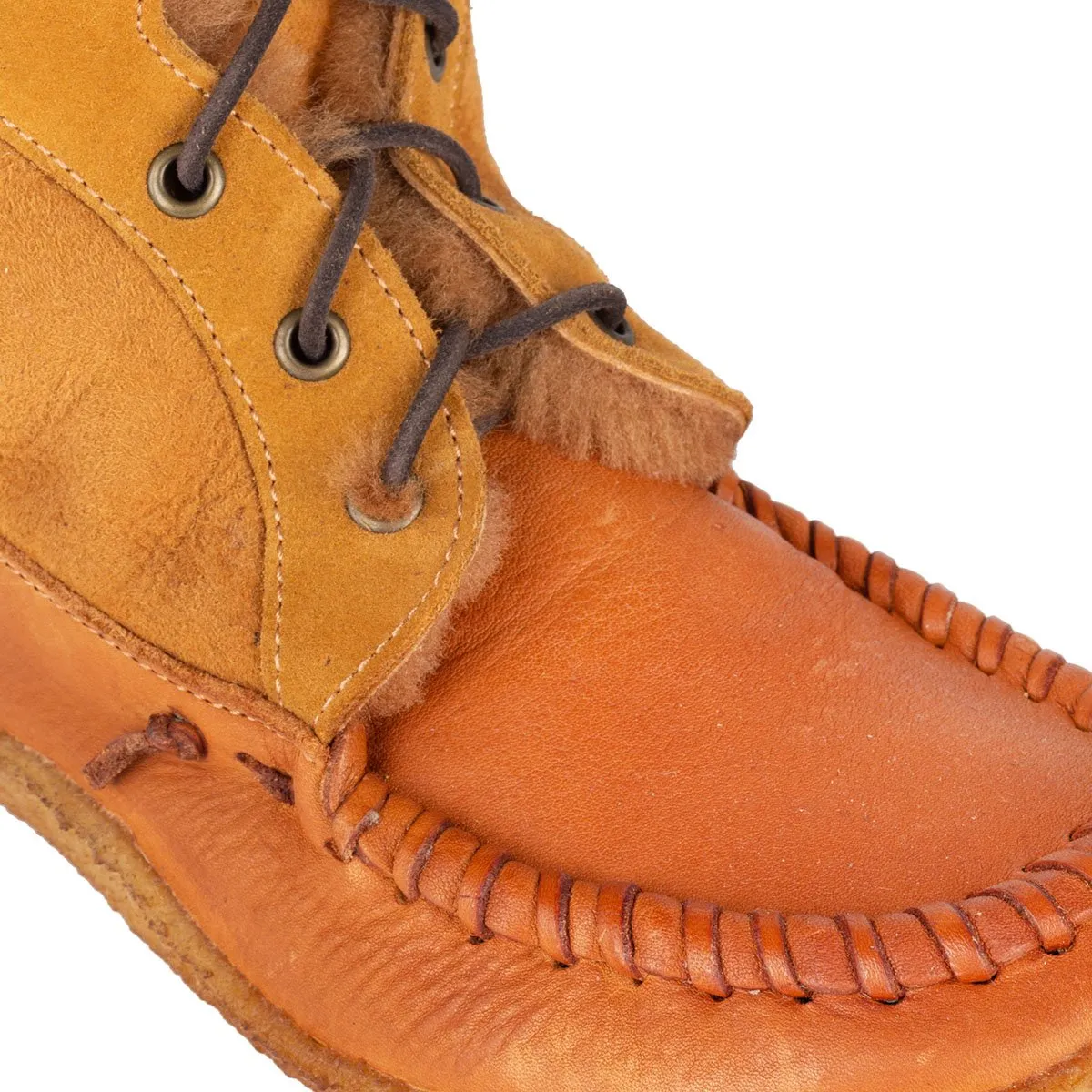 Eschimese Orange– Laced high boots