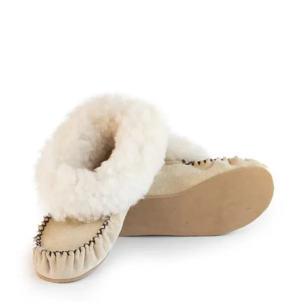 Groundcover Kids Sheepskin Moccasins - Beige