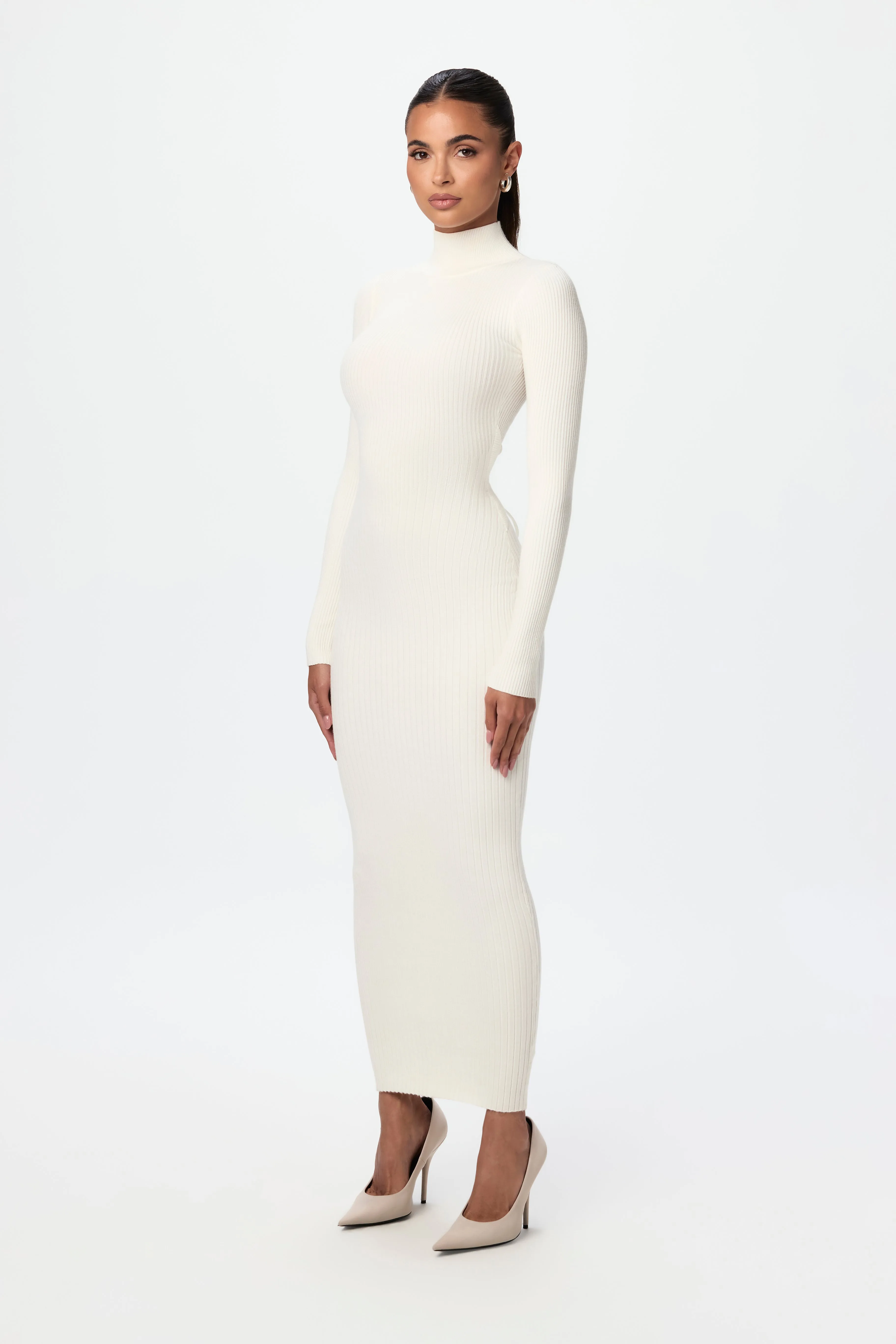Knit Sweater Corset Maxi Dress