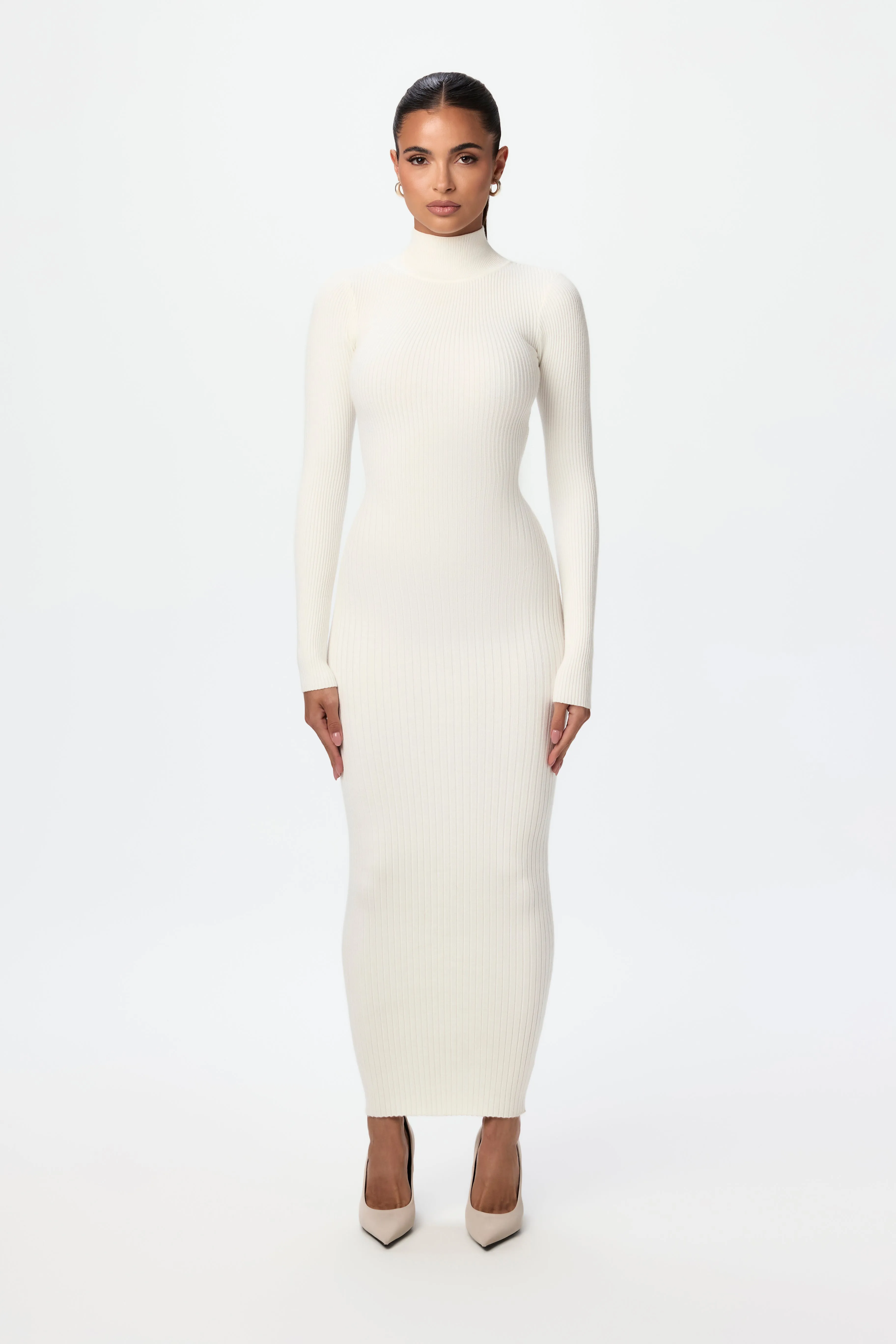Knit Sweater Corset Maxi Dress