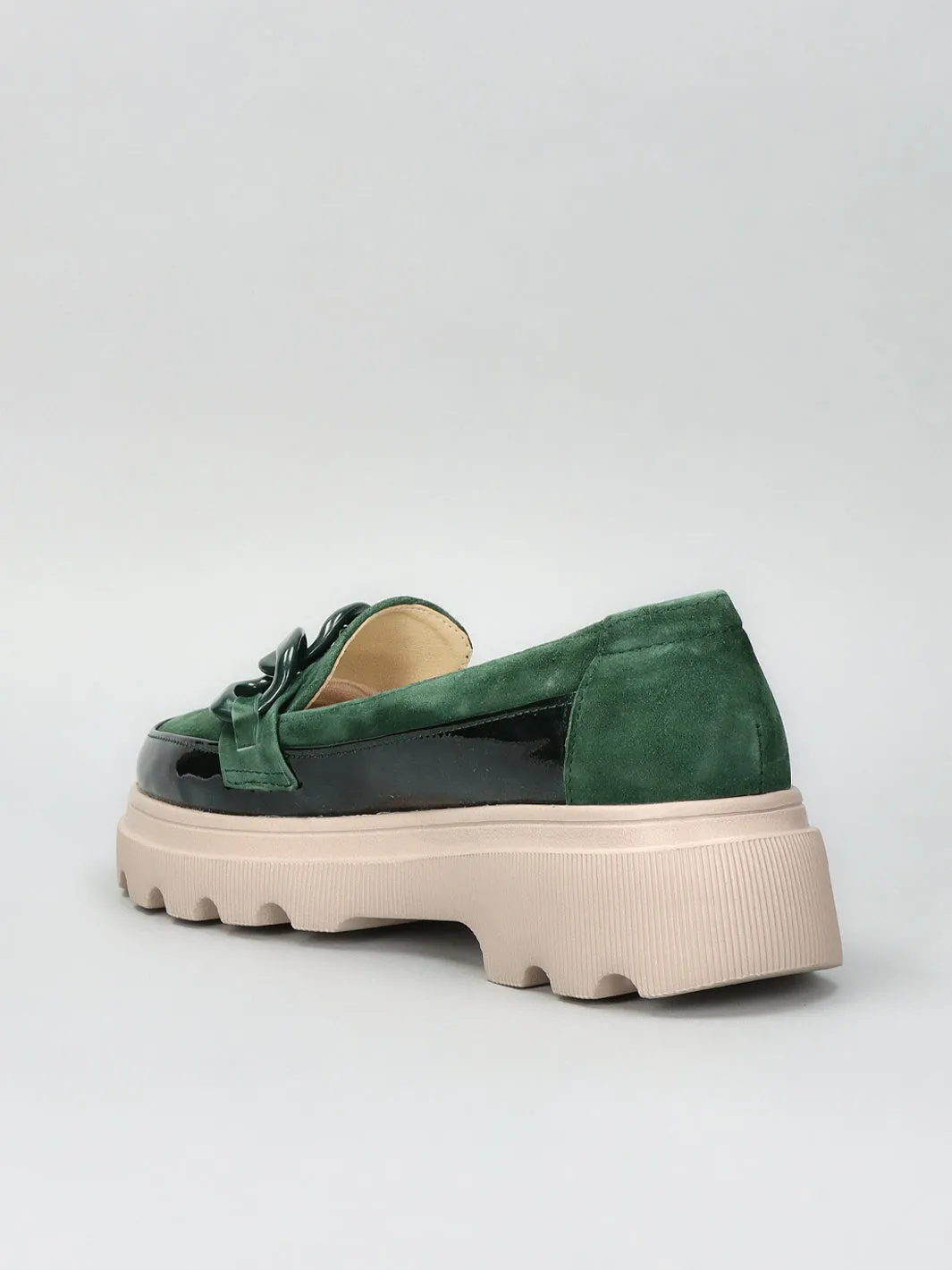 LEATHER MOCCASINS - GREEN