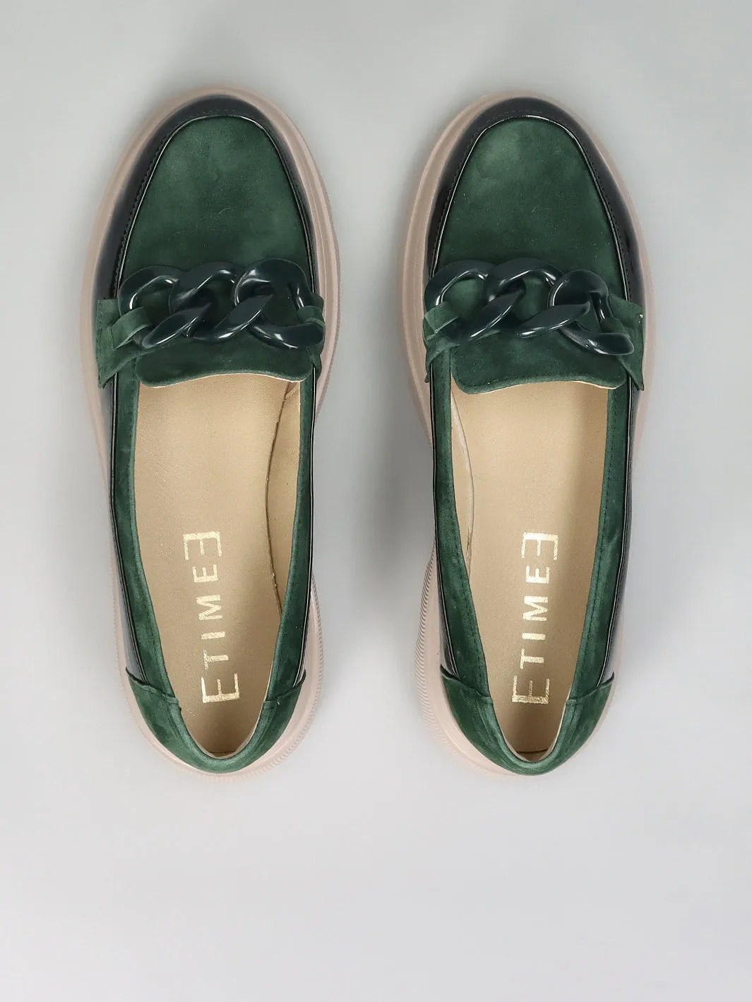 LEATHER MOCCASINS - GREEN