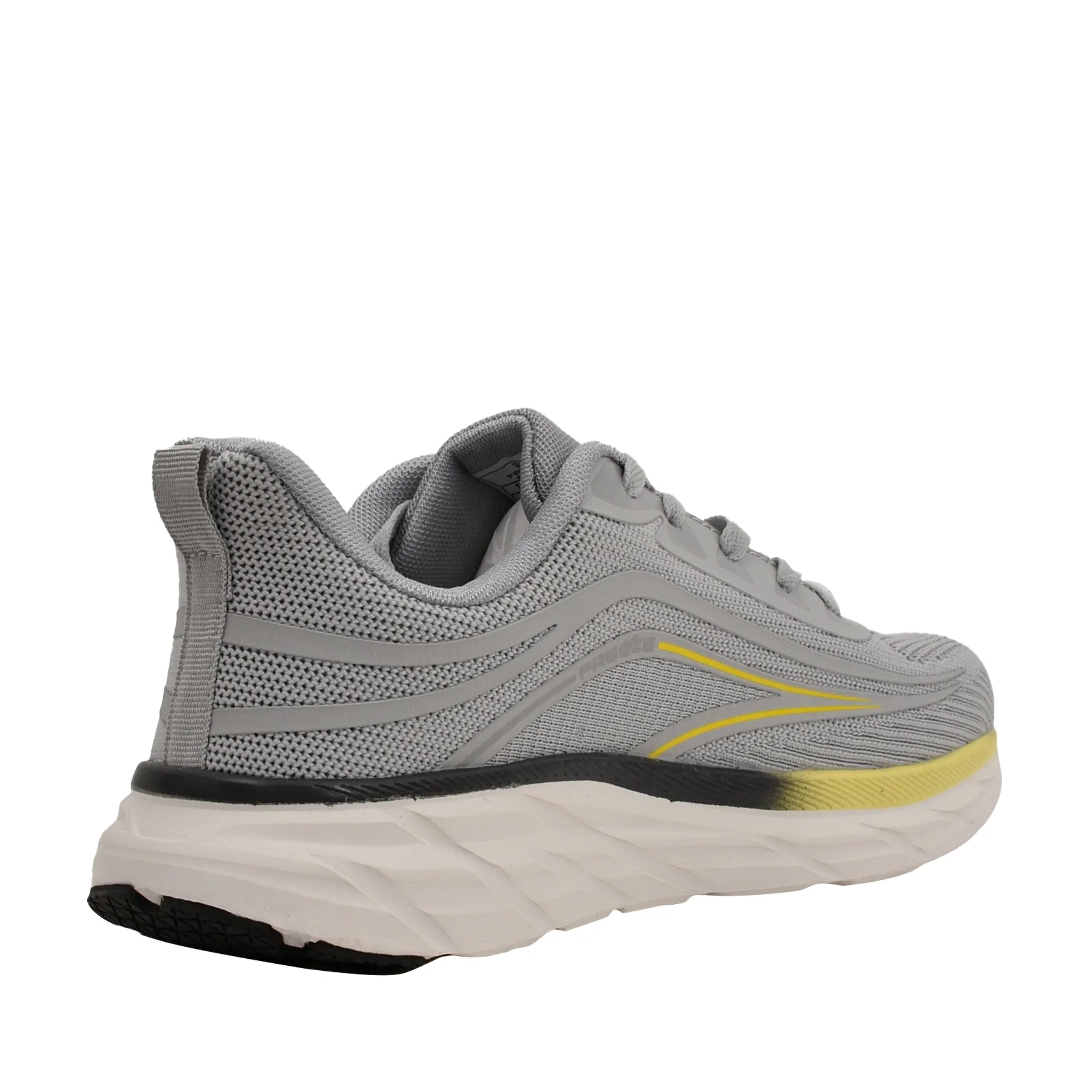 Mens Grey Lace Running Shoes