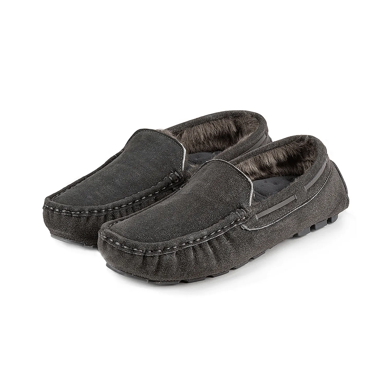 Men's Real Suede Moccasin - Isotoner