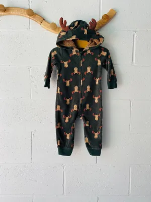 Mr. Moose Fleece Romper, 12 months