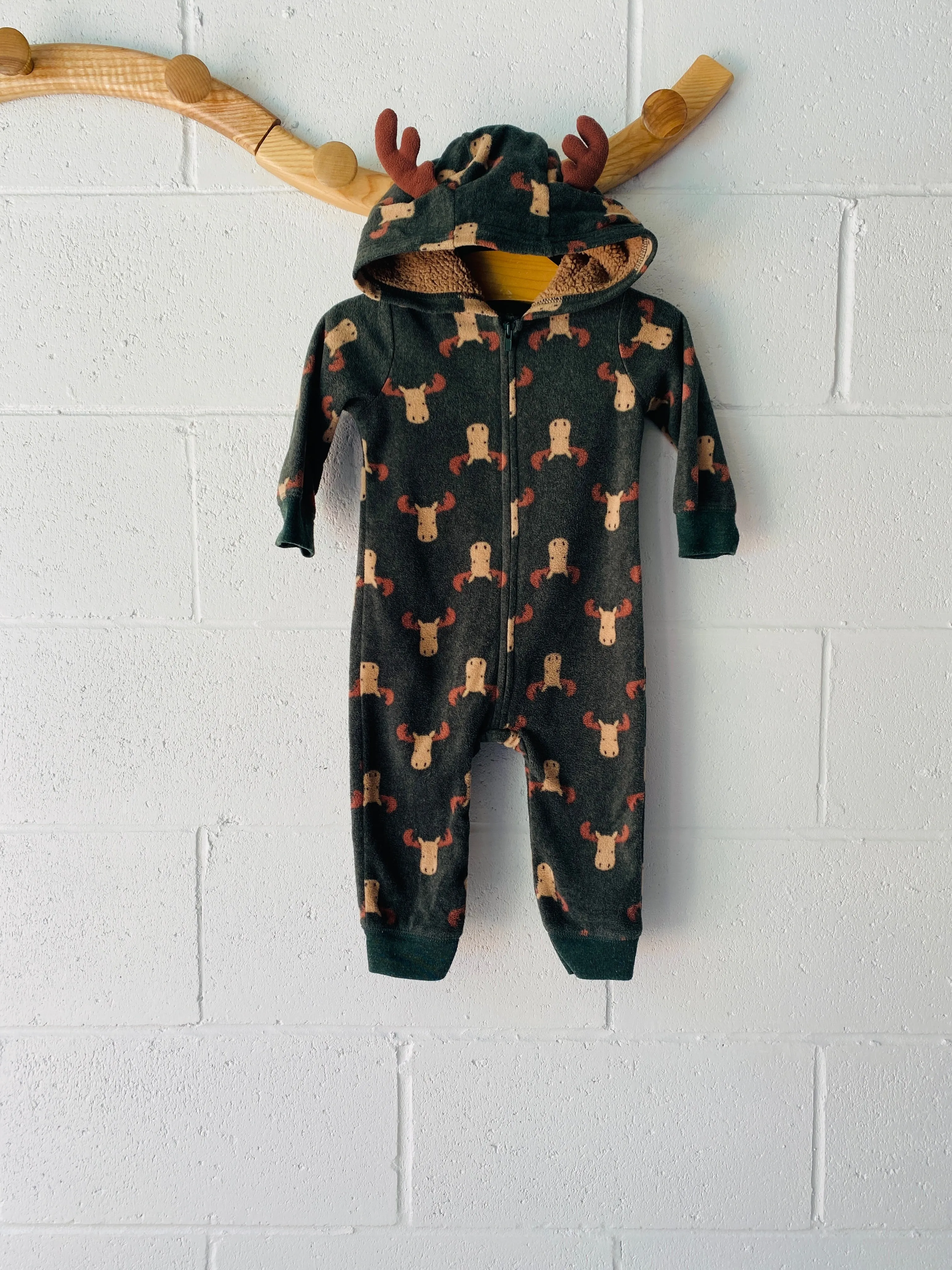 Mr. Moose Fleece Romper, 12 months