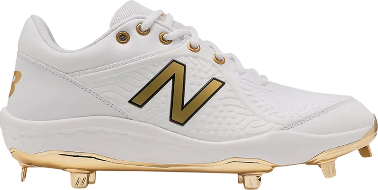 New Balance Fresh Foam 3000v5 Metal 'White Gold' Boots, White