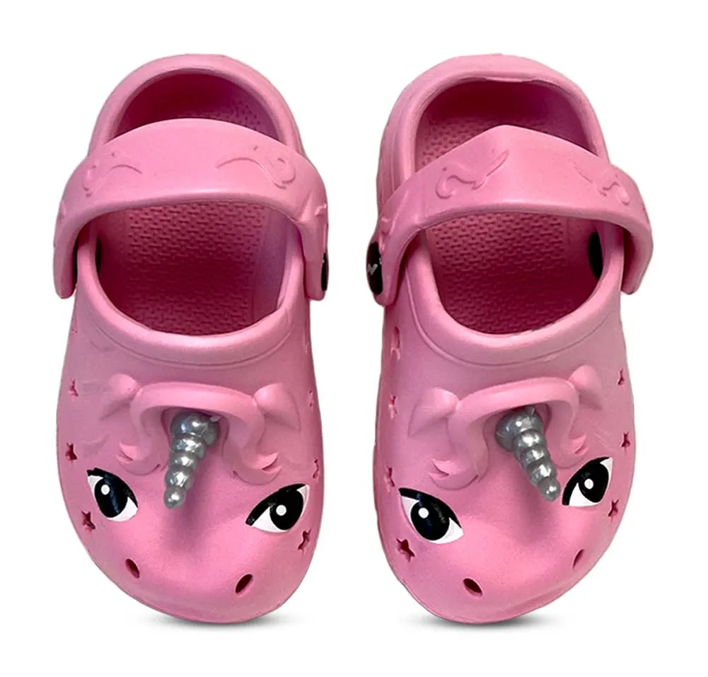 NORTY Tod Girls 6-11 Pink Unicorn Clog C1237