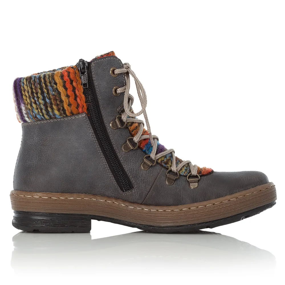 Rieker Felicitas 43 Basalt/Nuss Boot (Women's)