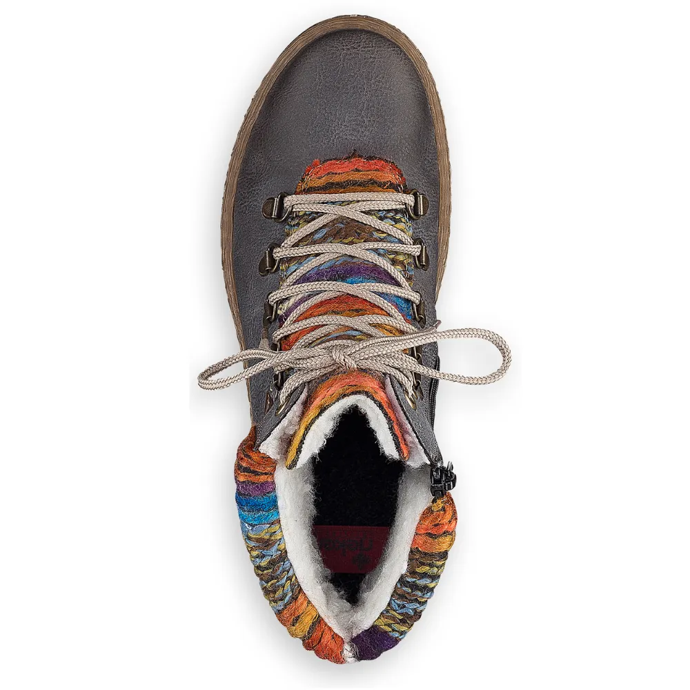 Rieker Felicitas 43 Basalt/Nuss Boot (Women's)