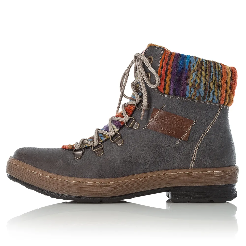 Rieker Felicitas 43 Basalt/Nuss Boot (Women's)