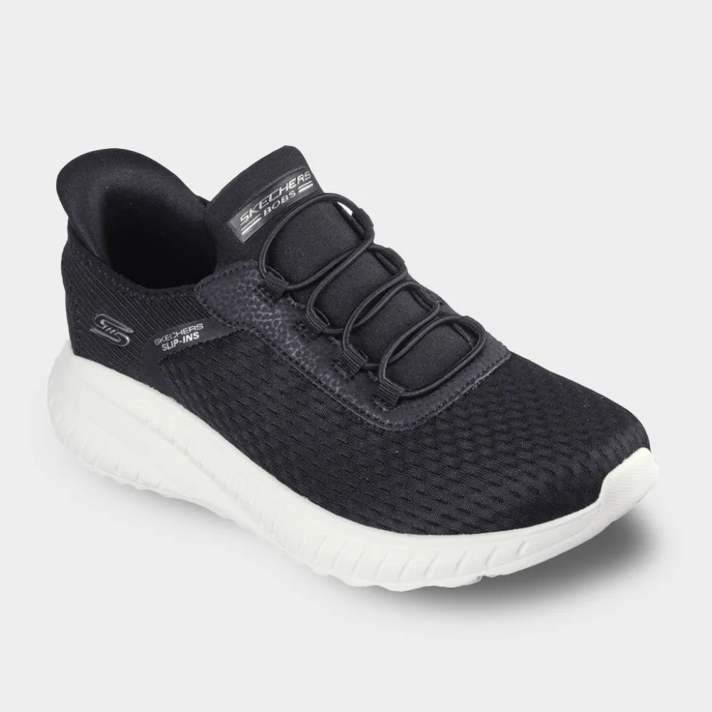 Skechers Womens Bobs Squad Chaos Sneaker Black/white _ 183375 _ Black
