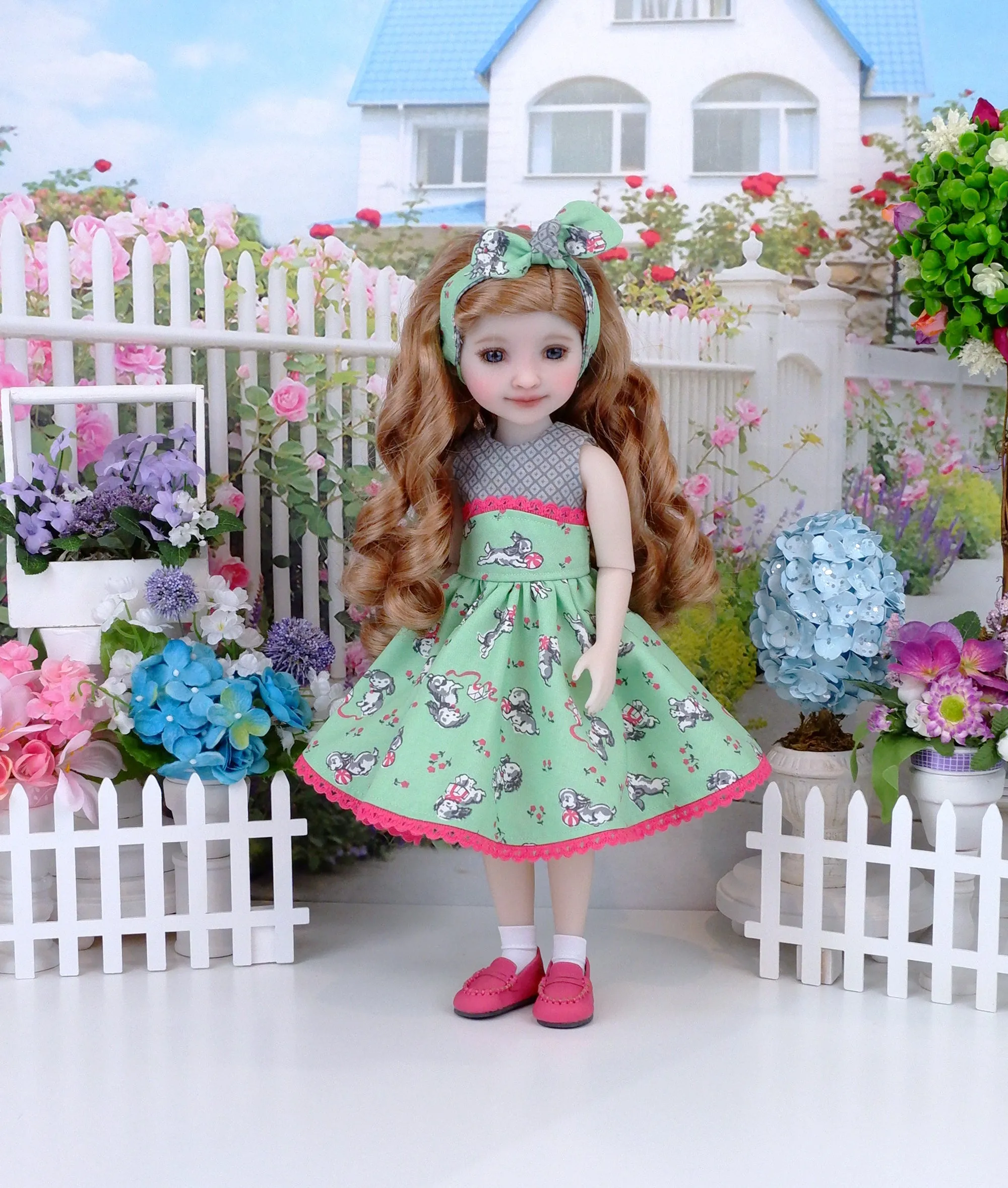 Spaniel Puppy - dress and loafers for Ruby Red Fashion Friends doll