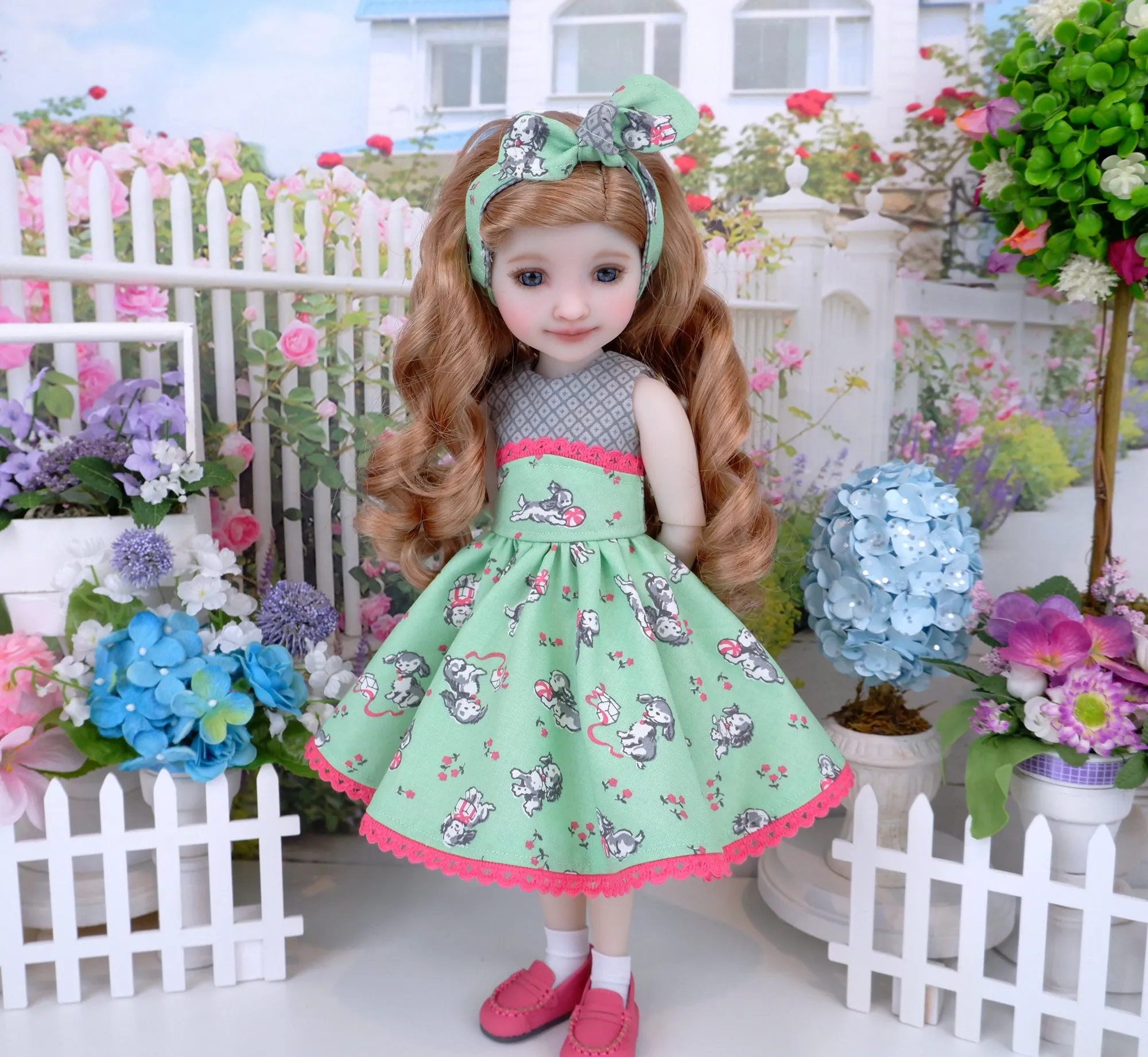 Spaniel Puppy - dress and loafers for Ruby Red Fashion Friends doll