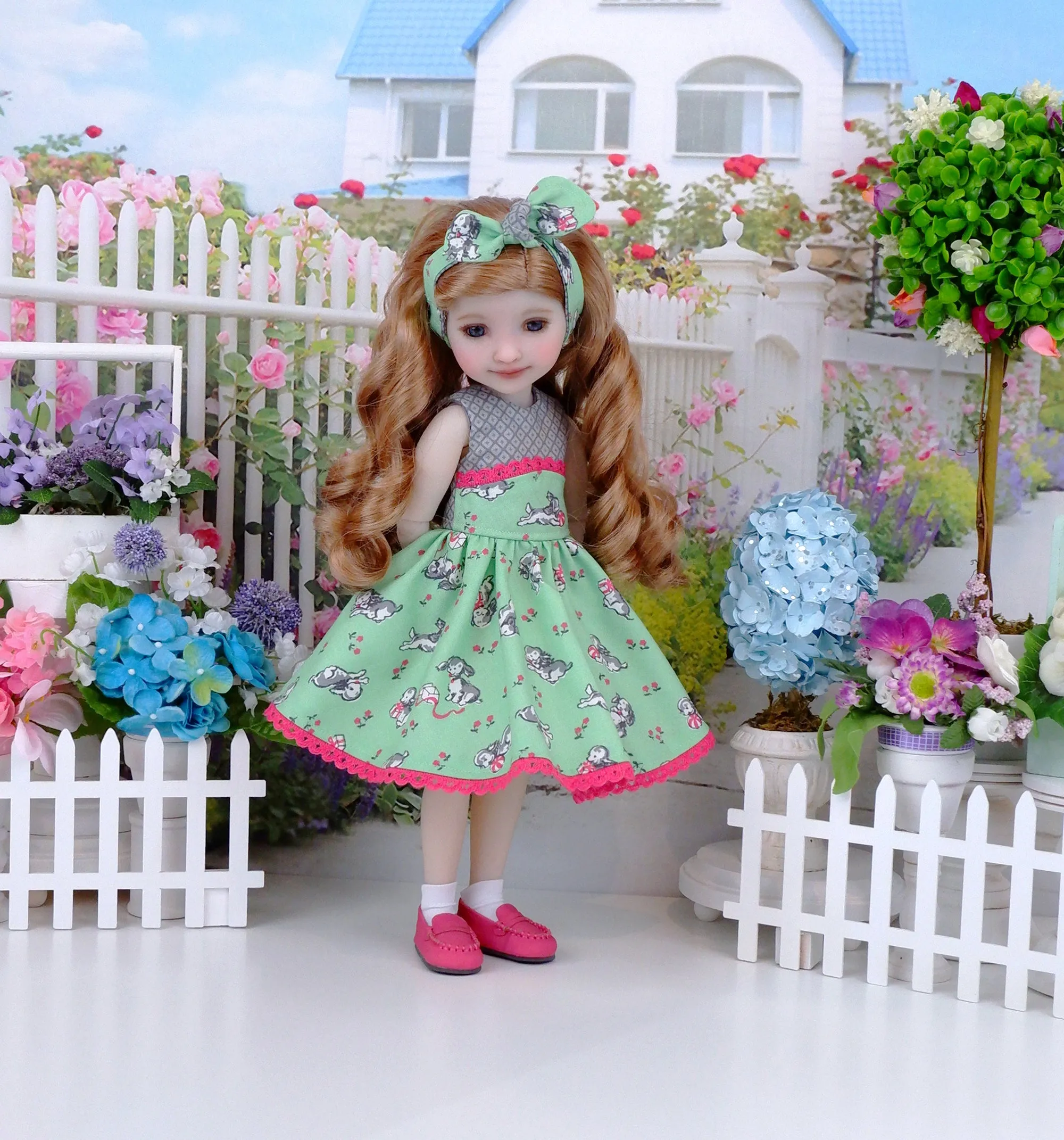Spaniel Puppy - dress and loafers for Ruby Red Fashion Friends doll