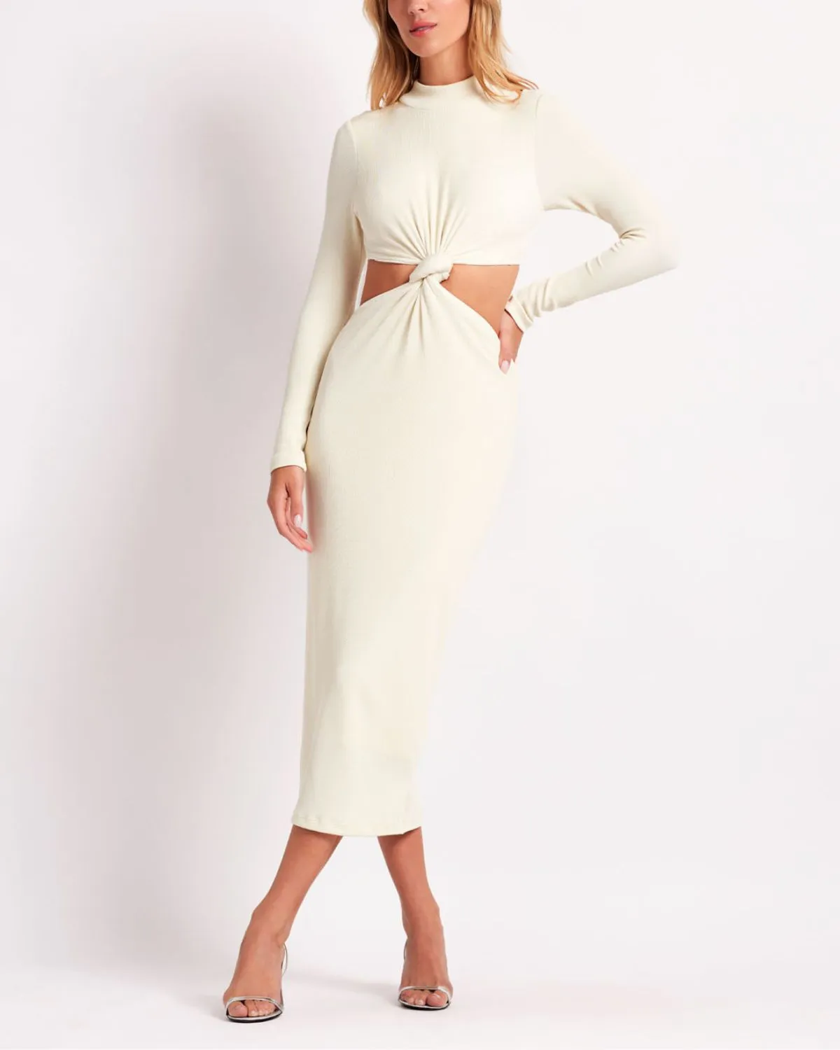 Stretch Knit Midi Dress