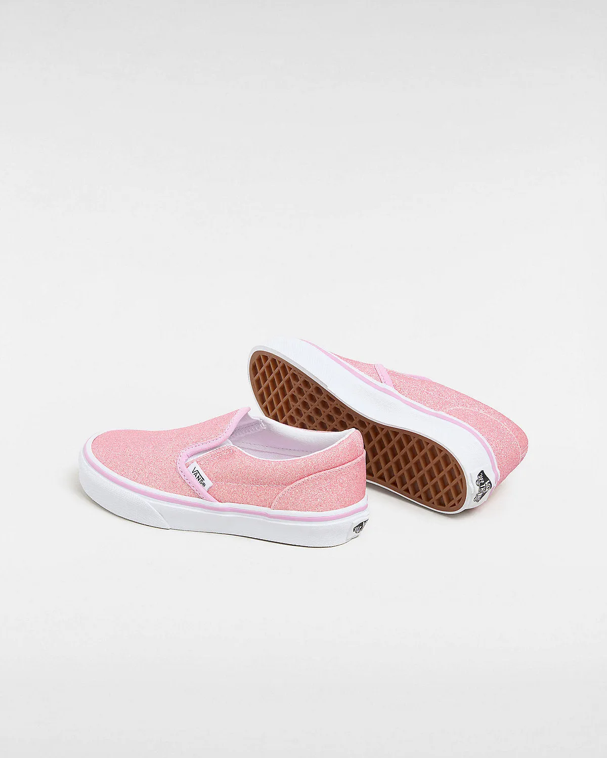 VANS Kids Classic Slip-On Trainers - Glitter Pink