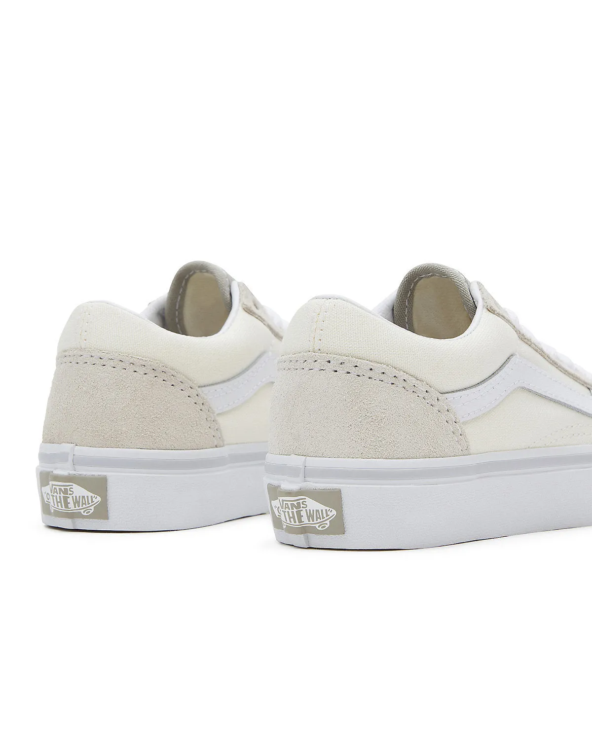 VANS Kids Old Skool Natural Block Trainers - True White
