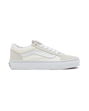 VANS Kids Old Skool Natural Block Trainers - True White