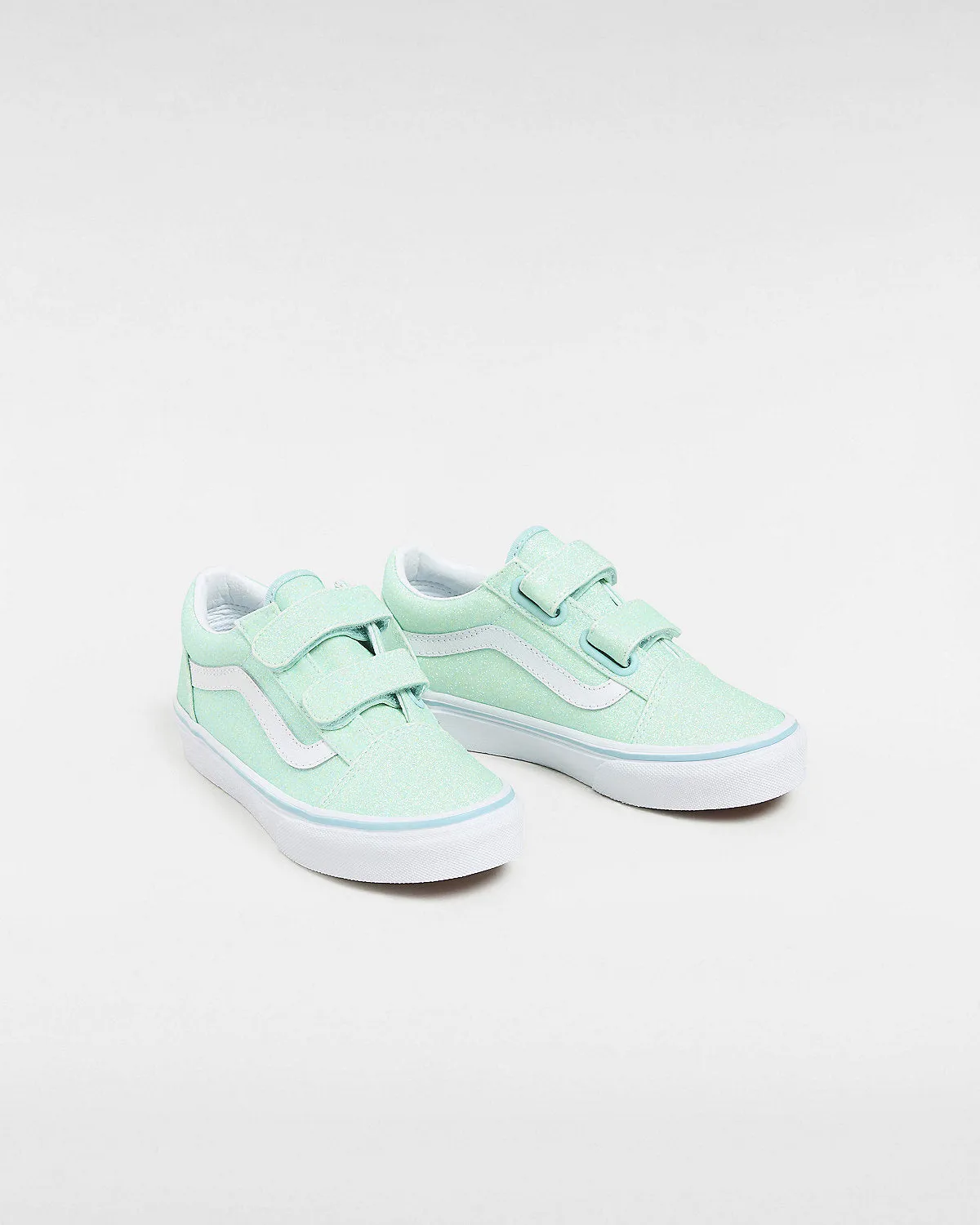 VANS Kids Old Skool V Trainers - Glitter Blue