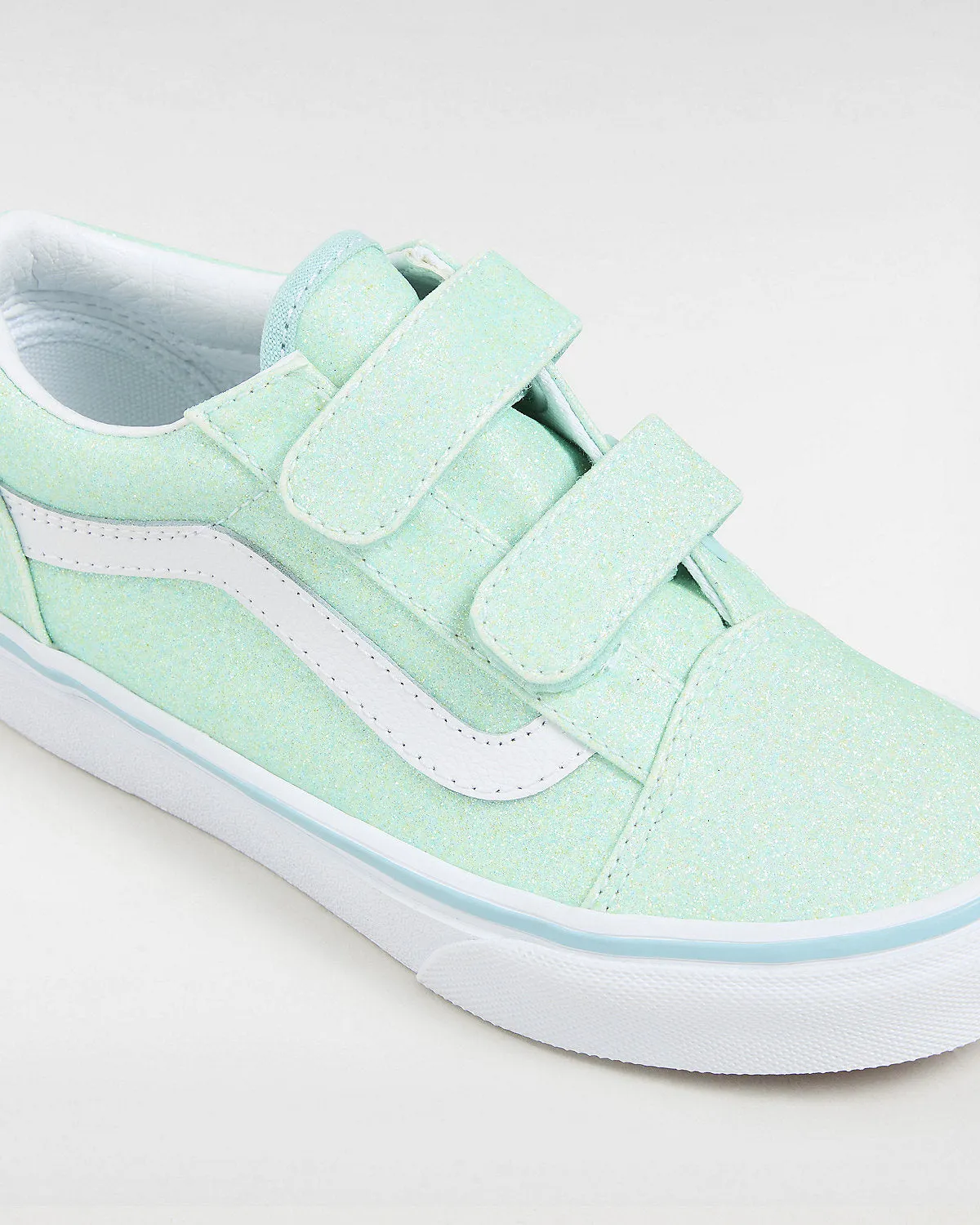 VANS Kids Old Skool V Trainers - Glitter Blue