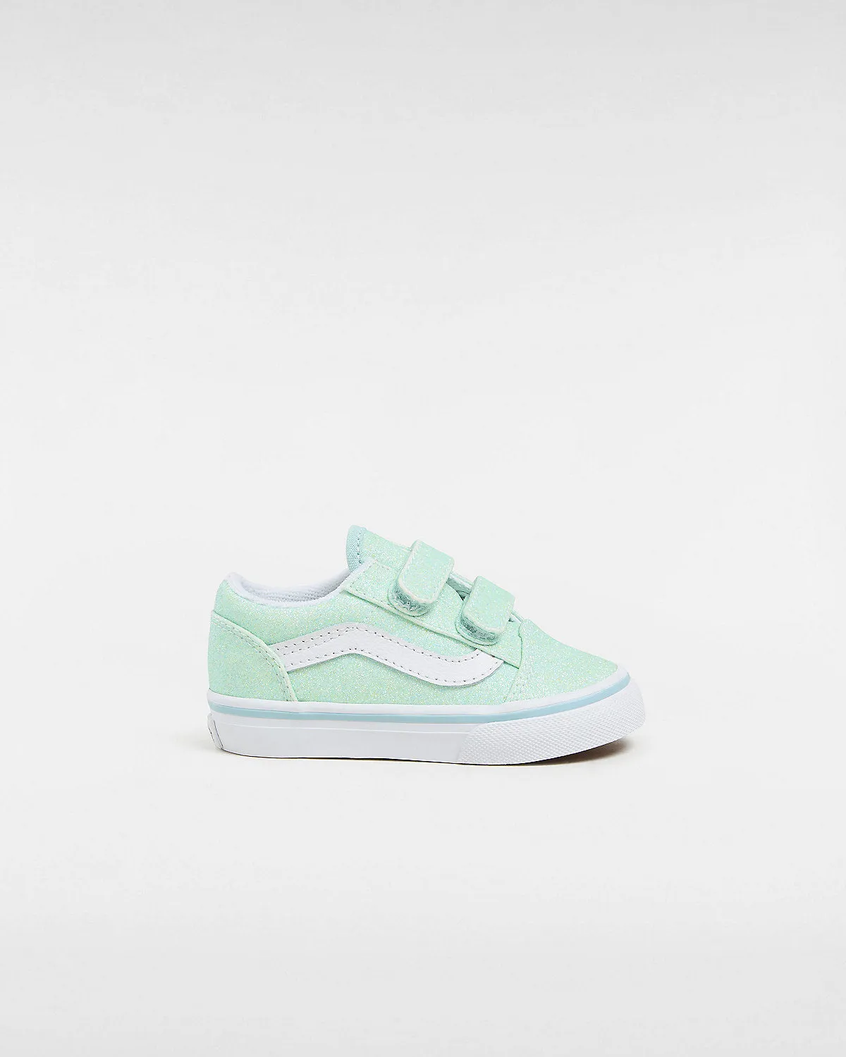 VANS Toddler Old Skool V Glitter Trainers - Light Blue