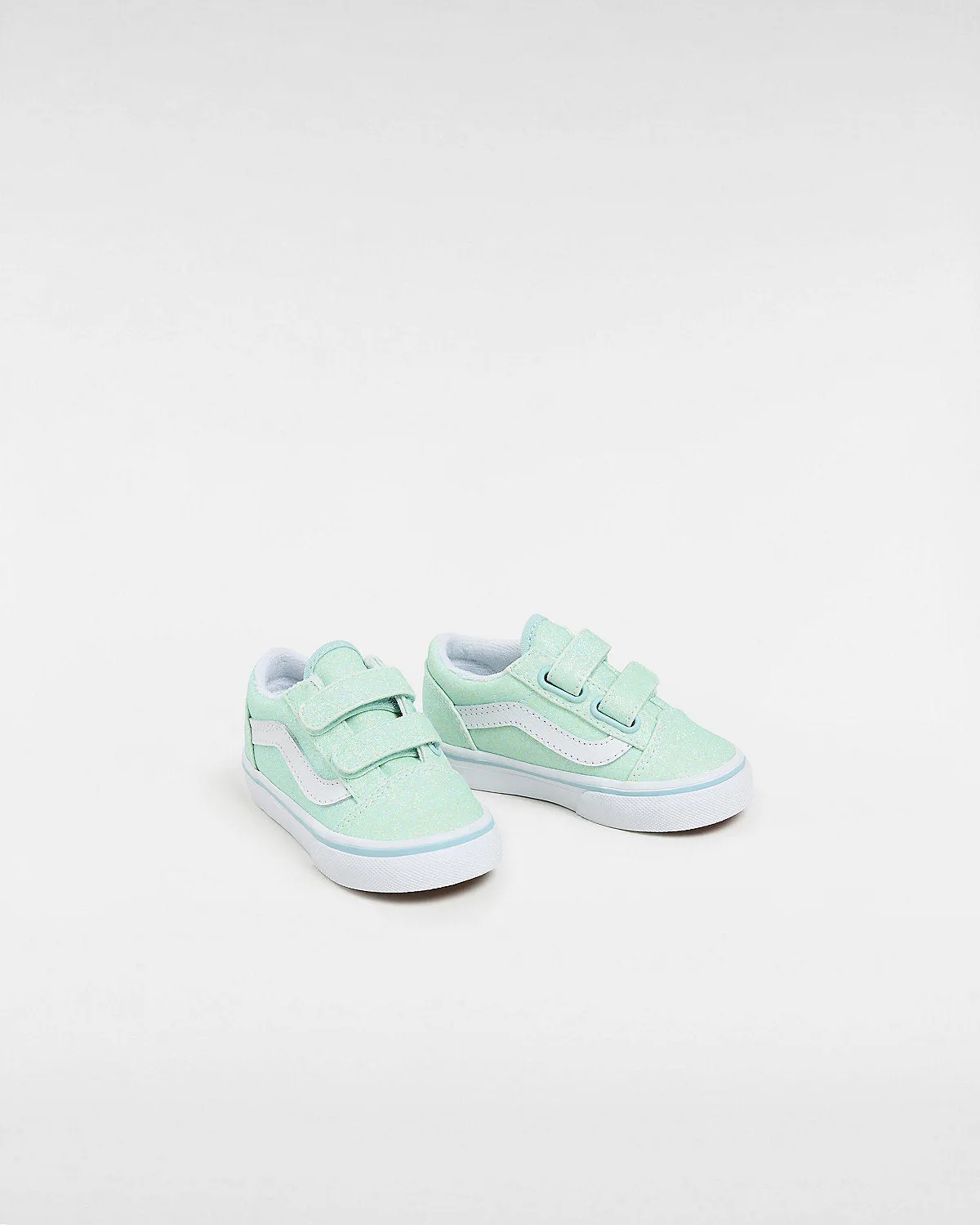 VANS Toddler Old Skool V Glitter Trainers - Light Blue