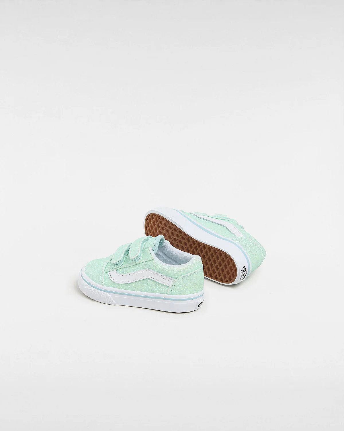 VANS Toddler Old Skool V Glitter Trainers - Light Blue