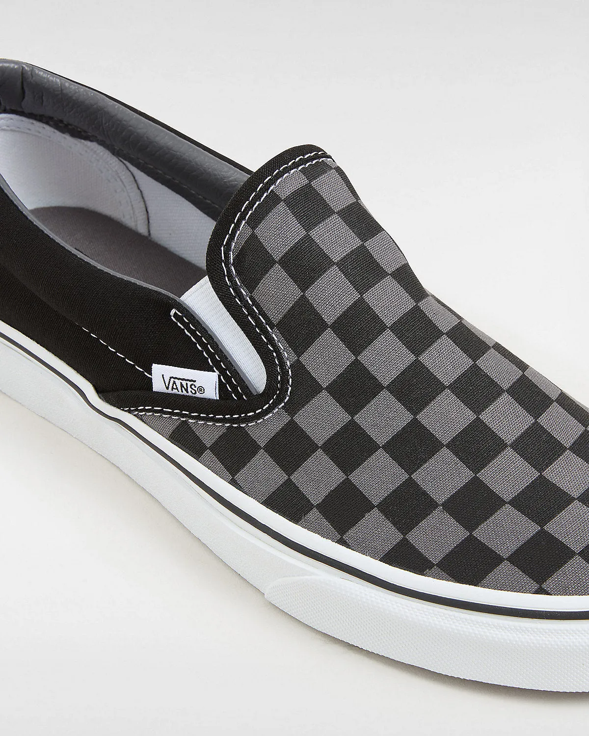 VANS Unisex Classic Slip-On Checkerboard Trainers - Black / Pewter