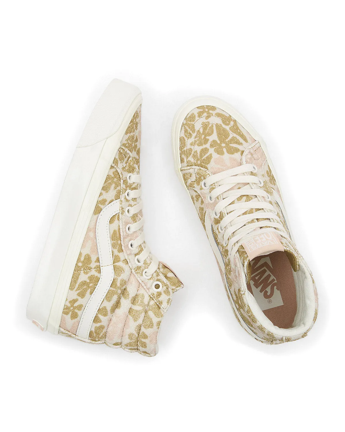 VANS Unisex Sk8-Hi Reissue 38 Trainers - Groovy Floral Peach