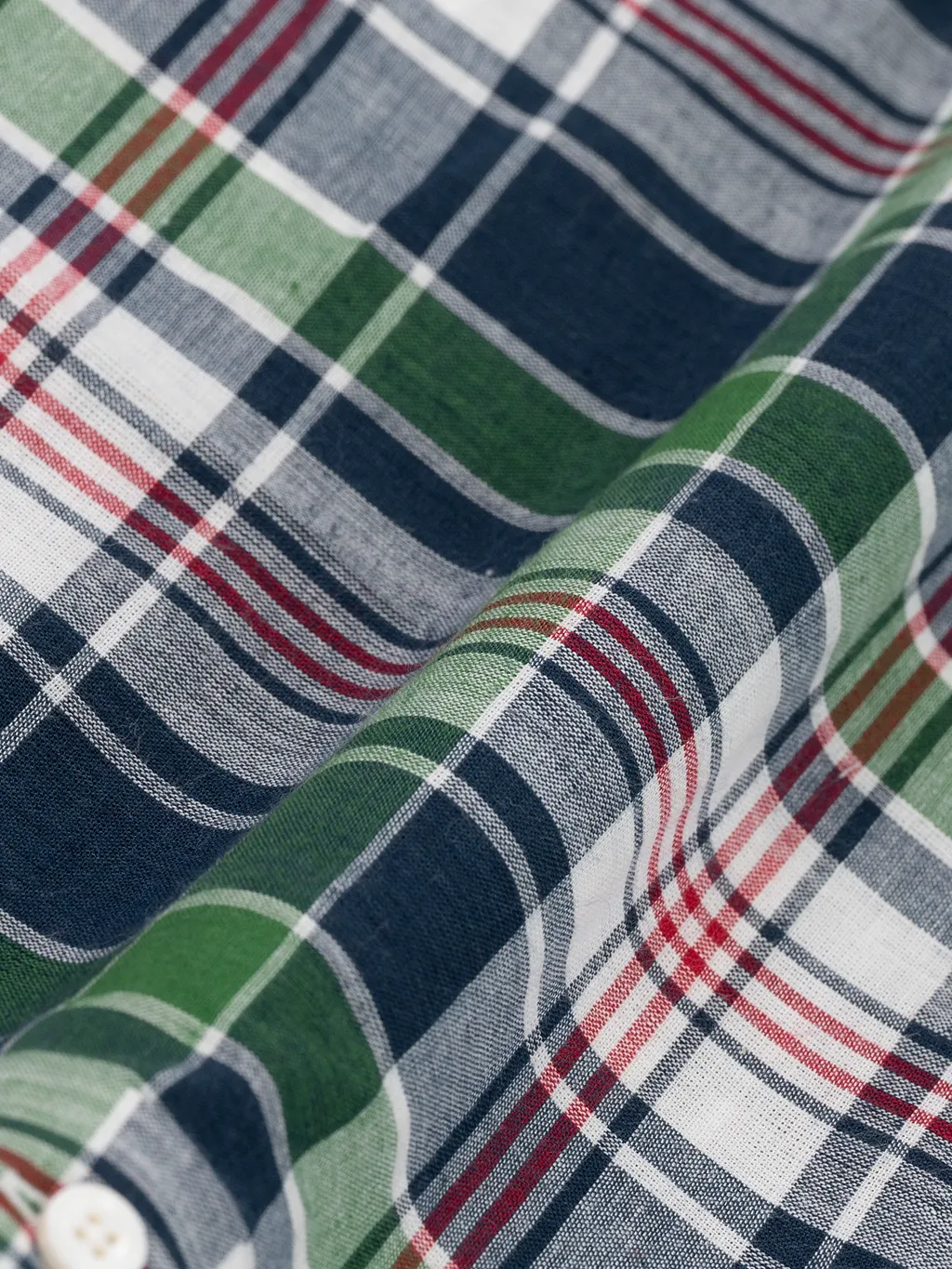 White & Green Madras Check