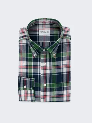 White & Green Madras Check