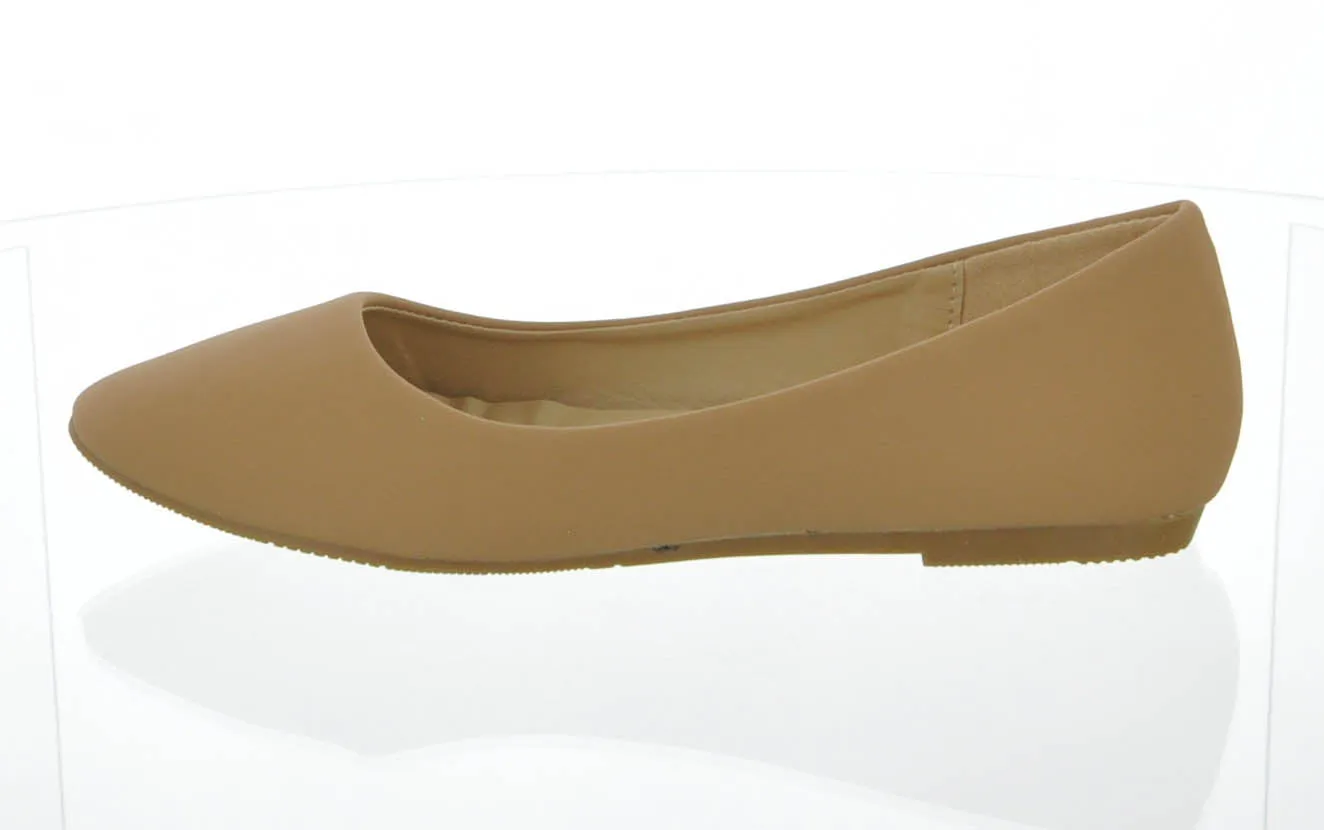 WOMAN'S SHOES TAN FLATS PHASE-7