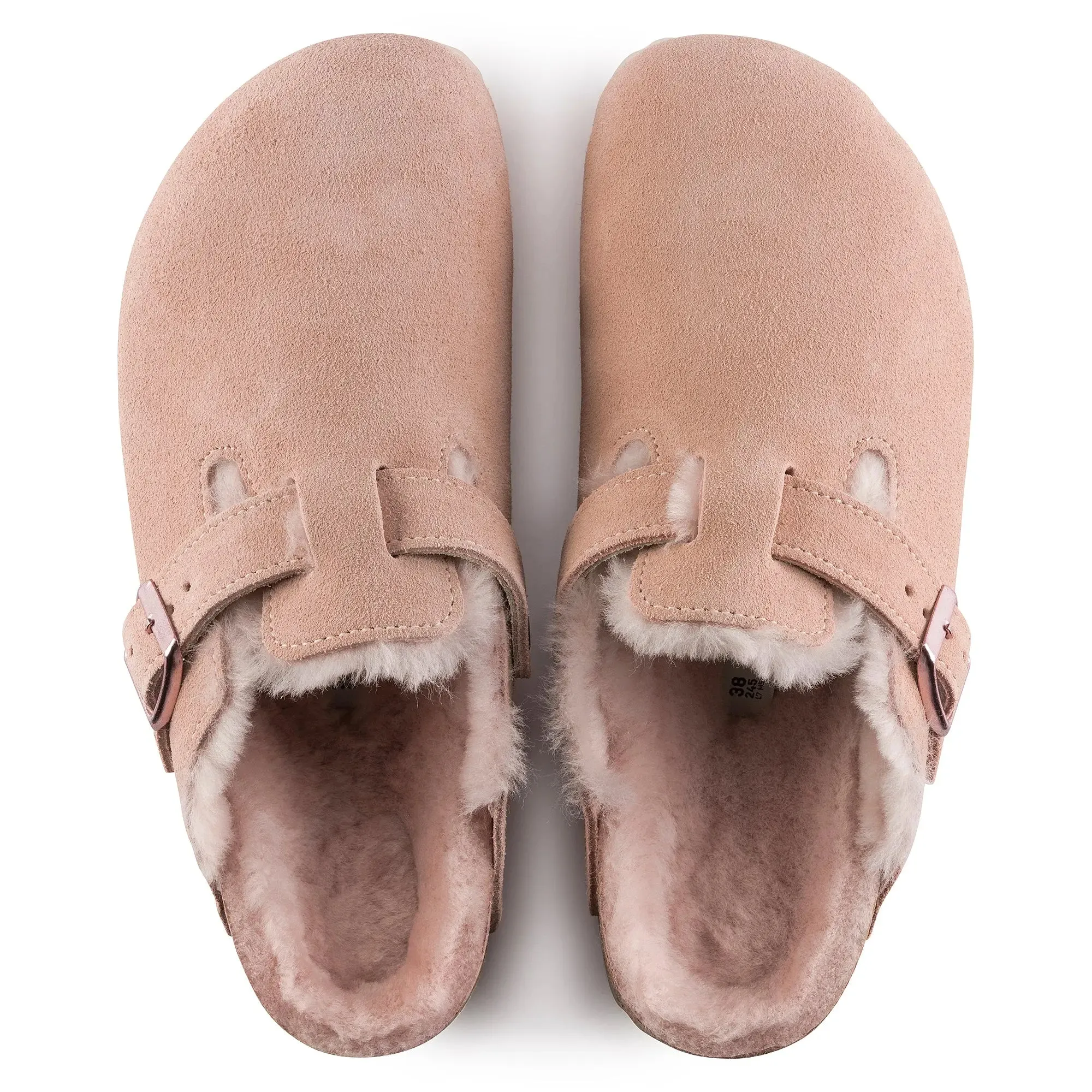 Womens Birkenstock Boston Shearling  Cozy Suede Clog with Plush Lining