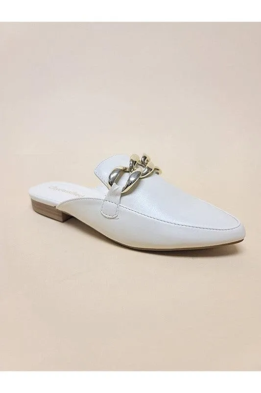 Womens Bone Pu Leather Shoes