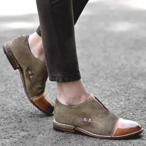 Women's Oxford Shoes Stitching Vintage Loafers