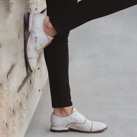 Women's Oxford Shoes Stitching Vintage Loafers